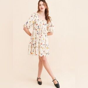Lisa Says Gah X Free People Leila Floral Dress NWT Size XS